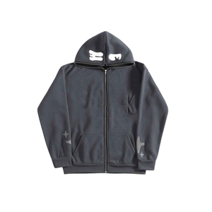 Premium full-face hoodie crafted from soft, durable cotton, featuring a full <b>zip</b> closure and a stylish, edgy design. - Product Image 1