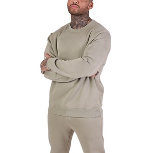 Custom Winter 100% Cotton <b>Sweat</b> suit <b>Set</b> for Men Oversized Crewneck Sweatshirt Jogger with Print Pattern Fleece Tracksuit - Product Image 3