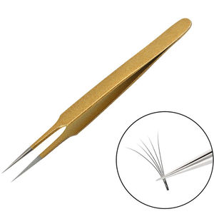 Pince à épiler professionnelle Harrat Group Premium Beauty pour cils et sourcils, en acier inoxydable, pointe incurvée 10 mm, précision durable - Product Image 4