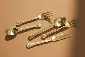 Juego de Cubiertos de alta demanda, de diseño único utensilios para comer, juego de cubiertos modernos dorados hechos a mano, cubiertos dorados para servir alimentos - Product Image 5