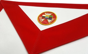 Delantal de Capítulo Masónico Rojo de Alto Sacerdote del Arco Real, Regalia Masónica, Delantal Ceremonial para Logia, Prenda Premium para Capítulo - Product Image 4