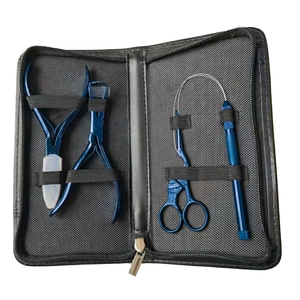 Best Selling Professional Hair Extension <b>Tool</b> Kit with Heavy Duty Pliers Beading Jar Loop Needle Pull Hook <b>Threading</b> <b>Tool</b> Micro - Product Image 2