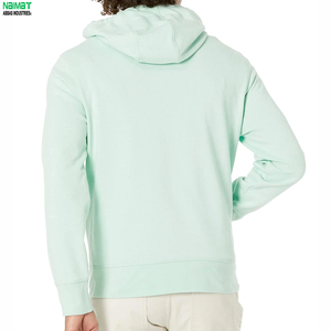 Sudadera con Capucha Verde Menta para Hombre, 100% Algodón, Felpa Francesa, Corte Regular, Estilo Casual para Otoño - Product Image 3