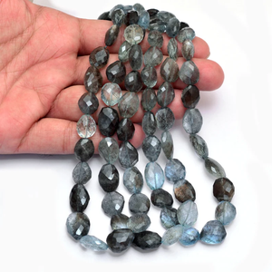 Cuentas facetadas de aguamarina AAA+ de 9x12mm-12x16mm, pepitas naturales de cobre con musgo Offiki, piedras semipreciosas pulidas para la fabricación de joyas. - Product Image 4