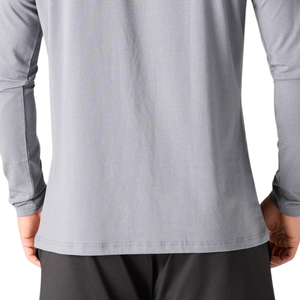 T-shirt de sport à manches longues pour homme, coupe ajustée, entraînement en salle de sport, performance, extensible, haut de gamme, vente en gros OEM - Product Image 6
