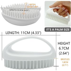 Spazzola per Pulizia Multiuso Resistente, Formato Piccolo, Bianca, con Setole Rigide in Nylon - Product Image 2