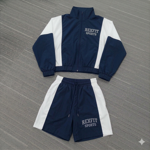 Rexfit Sports Custom Nylon 3M Reflective Windbreaker <b>Jacket</b> and <b>Track</b> Pant Set <b>for</b> <b>Men</b> Tracksuit Set Wholesale - Product Image 1