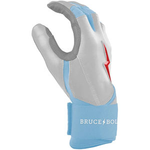 ถุงมือตีเบสบอล Bruce Bolt หนังแท้ คุณภาพสูง ปรับแต่งได้ สำหรับเด็กและเยาวชน โลโก้รูปสายฟ้า ปิดด้วยแถบตีนตุ๊กแก ทนทาน - Product Image 3