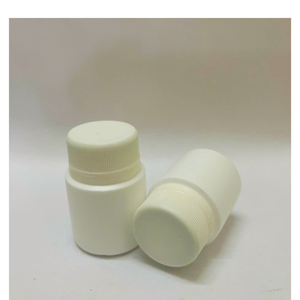 Juego de Botellas de Plástico HDPE Ligeras y Duraderas Blancas APS C0374 con Tapa de Cilindro, Fondo Plano y Impresión por Transferencia de Calor - Product Image 1