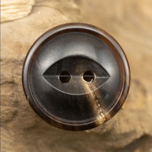 Bouton rond en corne de buffle Gawa de qualité supérieure pour la décoration, poli, provenant d'Inde - Product Image 3