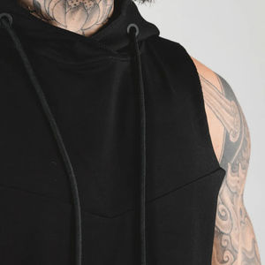 Sudadera sin mangas deportiva estampada con cuentas, suave y duradera, al por mayor con MOQ bajo, diseñada para levantamiento de pesas y entrenamiento deportivo profesional. - Product Image 6