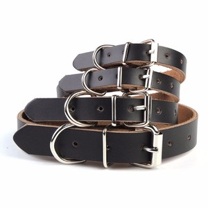 Collier pour chien en cuir classique réglable avec rivets en cristal, boucle à motif uni, pour chiens de petite, moyenne et grande taille, toutes saisons - Product Image 1