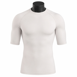 <b>Mens</b> Adults Performance Compression Jersey Shirt Short Sleeve Eco-Friendly Breathable Quick Dry Sports <b>Base</b> <b>Layer</b> Rash Guard Gym - Product Image 1