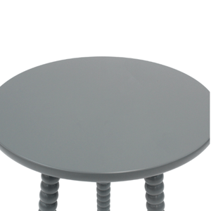 Mesa Auxiliar de Madera Maciza de Mindi con Acabado Gris de la Colección Bobby para Dormitorio y Sala de Estar, Mesitas de Noche - Product Image 3