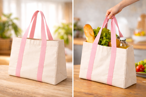 Sac fourre-tout en toile de coton personnalisé grand format ECO Promotion, sac de plage en toile avec votre logo et design - Product Image 3