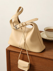 Bolso de Hombro Elegante para Mujer 2026, Bolsos de Mano de Cuero Genuino con Monedero, Bolso Tote de Gran Capacidad en Piel Vacuna, Amarillo y Negro - Product Image 4