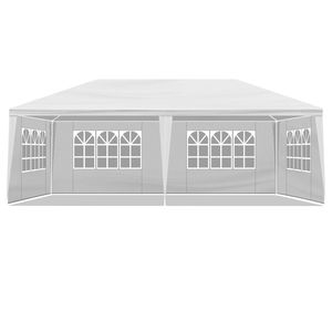 "20FT X 10FT White Wedding Patio Gazebo <b>Tent</b> with 4 Removable Sidewalls & Waterproof <b>Canopy</b> (Steel Frame & Polyester Fabric)" - Product Image 1