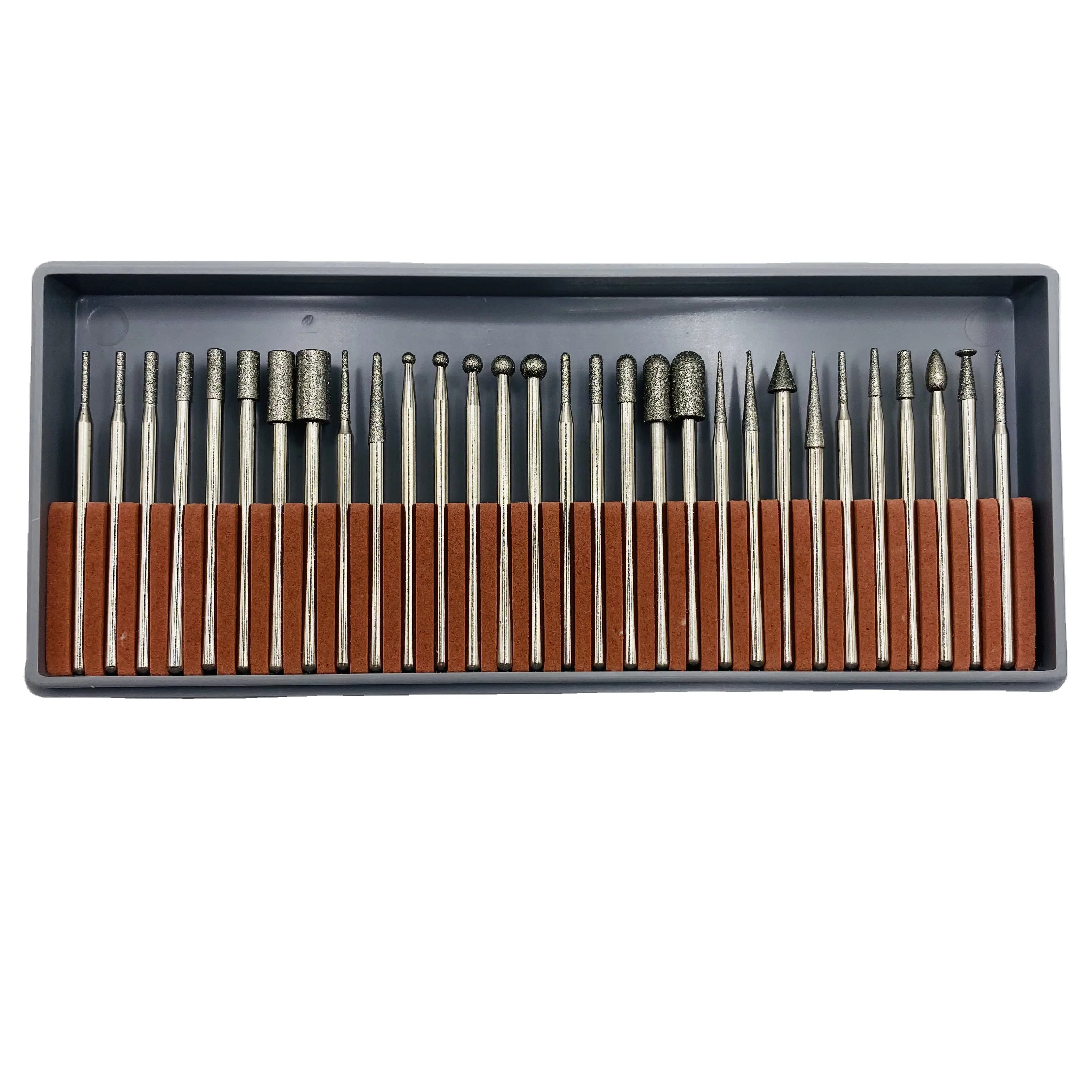 Hot Selling 30 Pcs A Set Burs Kit Tandheelkundige Gereedschappen Voor Het Slijpen Van Gemonteerde Pointes Diamantsnijdende Bramen