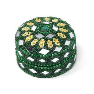 Boîte de rangement pour bijoux en laque perlée, artisanale indienne, avec différentes options de couleurs, style moderne, boîte à pilules - Product Image 4