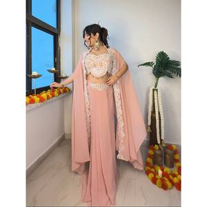 Beaux ensembles pour femmes Party Wear Blouse Jupe Koti pour un look élégant - Product Image 2