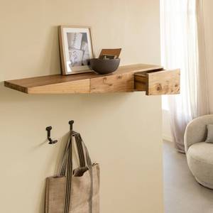 Étagère murale asymétrique Vandana Optima Zentrix en bois d'acacia - Product Image 1