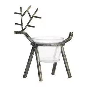 Farmhouse Metal <b>Christmas</b> Tealight Holder for Rustic Candle Arrangements Festive Dining Tables and <b>Charming</b> Holiday Interiors - Product Image 1