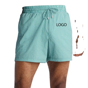 Pantalones Cortos a Rayas para Hombre con Cordón y Logotipo, Material de Alta Calidad, Cintura Elástica, Bolsillos Laterales para Mayor Comodidad, para Compradores al por Mayor - Product Image 1