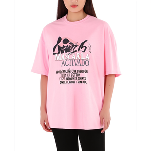 เสื้อยืดผู้หญิงพิมพ์ลายแบรนด์เนมแบบหนาพิเศษ ผ้าฝ้ายพรีเมียม ไซส์พลัส ส่งออกโดยตรงจากบังกลาเทศ - Product Image 3
