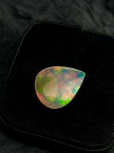 โอปอลไฟเอธิโอเปียธรรมชาติ รูปทรงลูกแพร์ แบบคาโบชอง หลายสี ประกายสวยงาม พลอยหลวม ไม่ผ่านการปรับแต่ง สำหรับทำเครื่องประดับ - Product Image 5