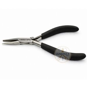 Pince à bijoux noire 2-en-1 à bec plat et à bec de chat pour la mise en forme des fils, outil professionnel en acier inoxydable, certifié CE ISO, du fabricant - Product Image 1