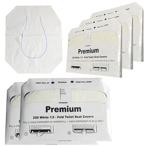 Draagbare 1/<span class=keywords><strong>2</strong></span>-halfvouwbare comfortabele biologisch afbreekbare wateroplosbare wegwerp zachte milieuvriendelijke toiletbrilhoes van papier - Product Image 6