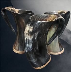 Chope à bière en corne de buffle d'eau avec poignée, réutilisable, tasse à café en corne de bœuf, chope à bière - Product Image 4