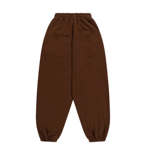 Men Harem Pants Elastic Waist Casual Knitted <b>Brown</b> Midweight <b>Joggers</b> - Product Image 2