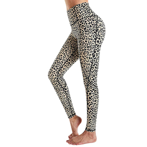 Women’s High Waist Leopard Print Push Up <b>Leggings</b> <b>Pocket</b> Fitness Gym Sports Pencil Pants Athletic Sweat Trousers - Product Image 3