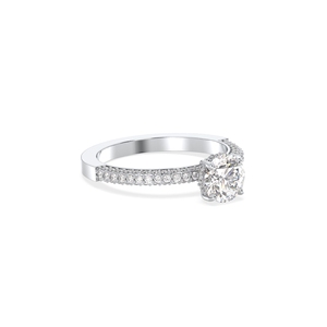 Anillos de compromiso solitarios REYES con moissanita VVS de corte brillante redondo de 1.35 quilates para mujer, joyería fina de plata de ley 925 - Product Image 3