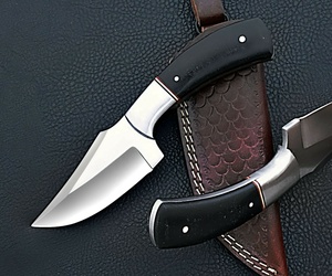 มีดพกพาสแตนเลส Sizzco,มีดล่าสัตว์ของขวัญสำหรับเขาจับ Micarta พร้อมคลิปเหล็ก - Product Image 5