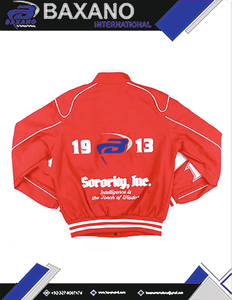 Delta |   Sigma |   Chaqueta de Carreras Theta Sorority para Motociclistas, Chaqueta de Carreras con Logotipo Bordado Personalizado para Hombres - Product Image 5