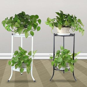 Support de pot de fleurs en métal à plusieurs niveaux, étagère de présentation de fleurs pour la décoration intérieure et extérieure du jardin - Product Image 5