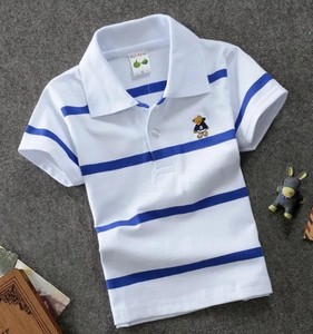 Nouveau T-shirt Polo Décontracté Tendance pour Garçons, Couleur Unie, 3-14 Ans, Été, en Polyester/Coton Tricoté - Product Image 4
