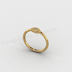 แหวนเงินแท้ 925 ประดับเพชร CZ รูปทรงมาร์คีส์ 4x8 มม. ลายตาแมวนำโชค ชุบทอง 18k แบบซ้อนได้ ของขวัญสำหรับผู้หญิง เครื่องประดับคุณภาพสูง ขายดี - Product Image 2