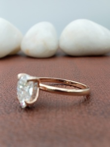 Anillo de Compromiso y Boda D'VINS JEWELS, Diseño de Pera, con Diamantes Cultivados en Laboratorio, Corte Brillante, Color D, Plateado en Oro Blanco - Product Image 3