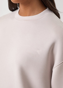 Custom Embroidered High Quality Crew Neck Pink <b>Jumper</b> Ladies Screen Print Cotton Fleece Plain Crewneck Sweatshirt for Women - Product Image 3