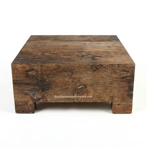 Natural Durable Wood <b>Rustic</b> <b>Coffee</b> <b>Table</b> Handcrafted Minimalist Vintage Industrial Living Room Furniture Reclaimed Boat Wood - Product Image 2