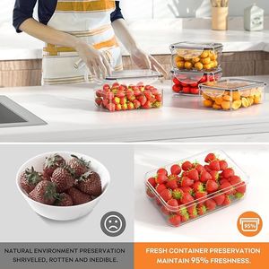 Set di 40 Contenitori Ermetici in Plastica per Preparazione Pasti con Coperchi, Contenitori per Alimenti - Product Image 3