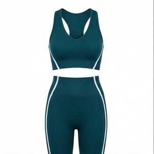 Conjunto de Yoga para Mujer, Traje Deportivo para Gimnasio, Bra Deportivo, Leggings, Pantalones, Ropa Deportiva de Diseño Personalizado, Ropa Atlética - Product Image 1