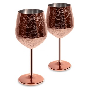 Luxury Copper Cocktail <b>Glass</b> 170mm Height Long Stem Modern Design Party <b>Goblet</b> Round Base Metal Wine <b>Glass</b> Home Wine <b>Glass</b> - Product Image 2