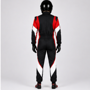 Men's Black <b>Red</b> White Full Sleeve Flame Resistant Quick Dry Racing <b>Suit</b> Spandex Polyester Breathable Motorcycle Auto Racing Wear - Product Image 2