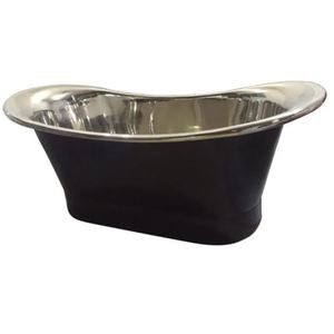 Baignoire autoportante en cuivre, baignoire ovale en métal brun antique pour salle de bain d'hôtel - Product Image 6