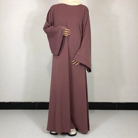 Abaya personnalisée grande taille sans couture, basique et unie, style Arabie Saoudite, avec ceinture offerte, en polyester de haute qualité, pour femmes musulmanes, modeste et simple, coupe maxi