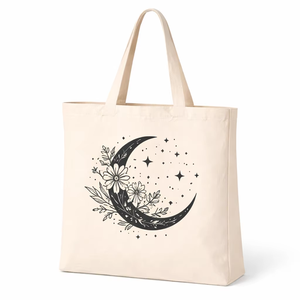AMANI 220gsm <b>Canvas</b> <b>Tote</b> Bag 14x12x3 Cotton Shopping Bag Long Handle Reusable Eco Friendly Washable Custom Print Wholesale Bag - Product Image 1